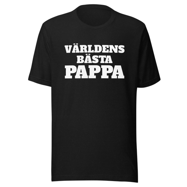 T-shirt med bild texten "Världens bästa pappa"