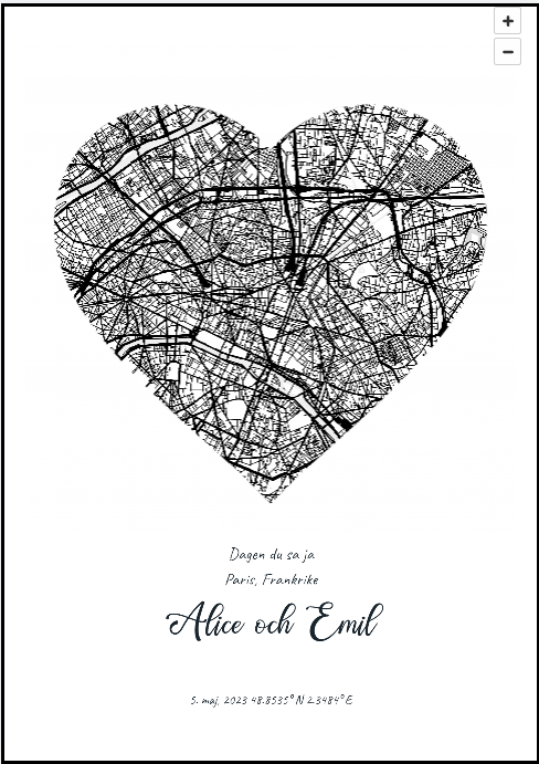 Poster - Speciellt tillfälle - Kärlekskarta