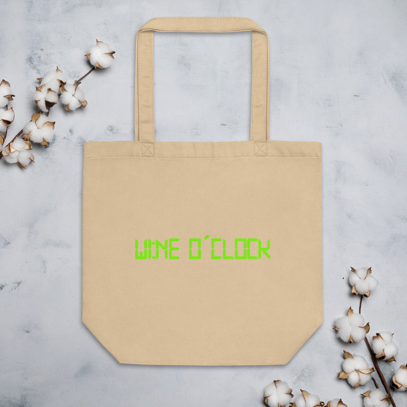 Eco Tote Bag med texten - Wine o´clock
