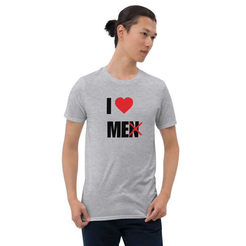 Kortärmad t-shirt i unisex-modell med texten - I love me