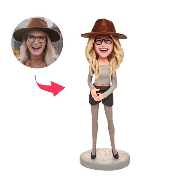 Mini-me figur - Kvinna i hatt