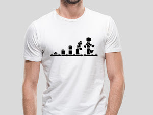 T-shirt med bild "Lego evolution"