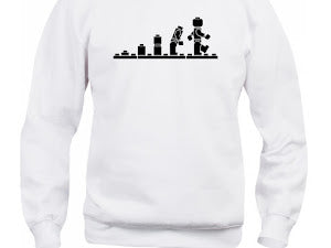 Sweatshirt med bild "Lego evolution"