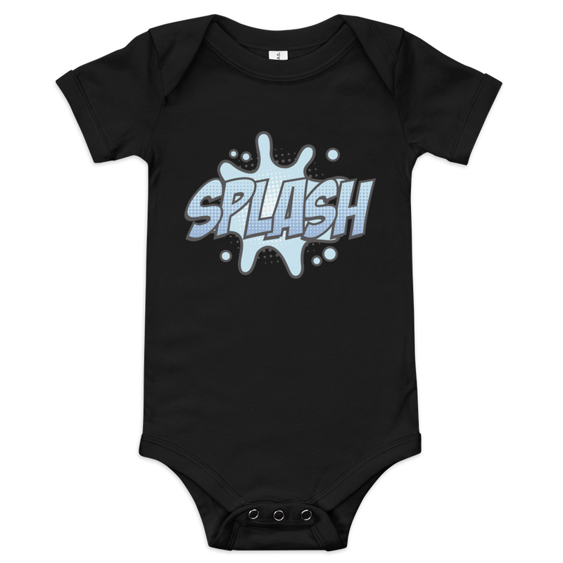 Babybody med texten "SPLASH"