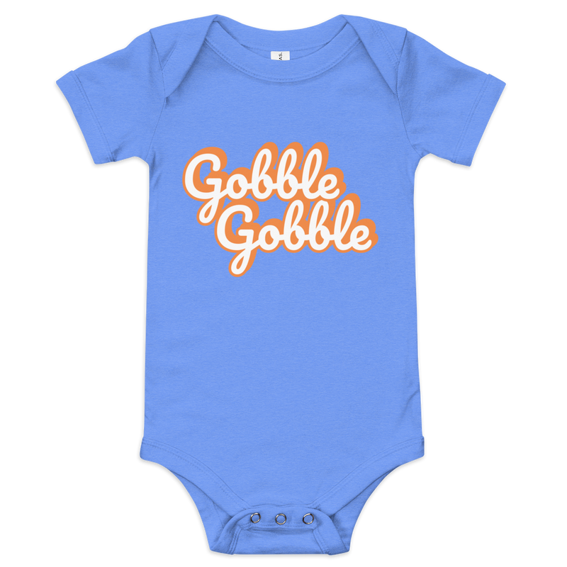Babybody med texten "Gobble gobble"