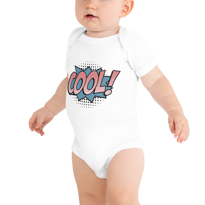 Babybody med texten "COOL!"