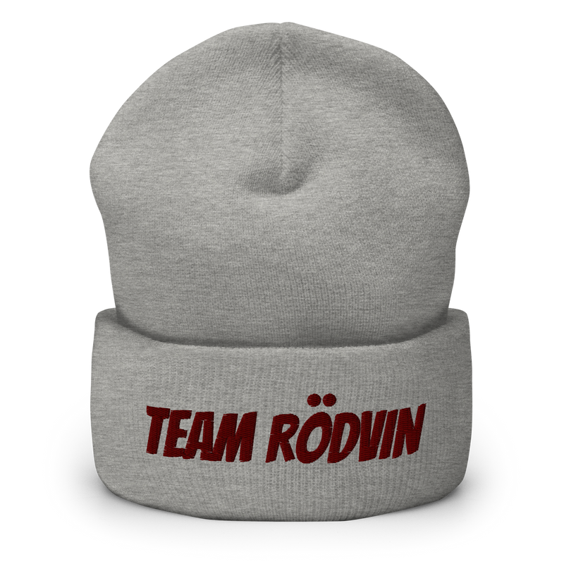 Mössa med broderad text -TEAM RÖDVIN