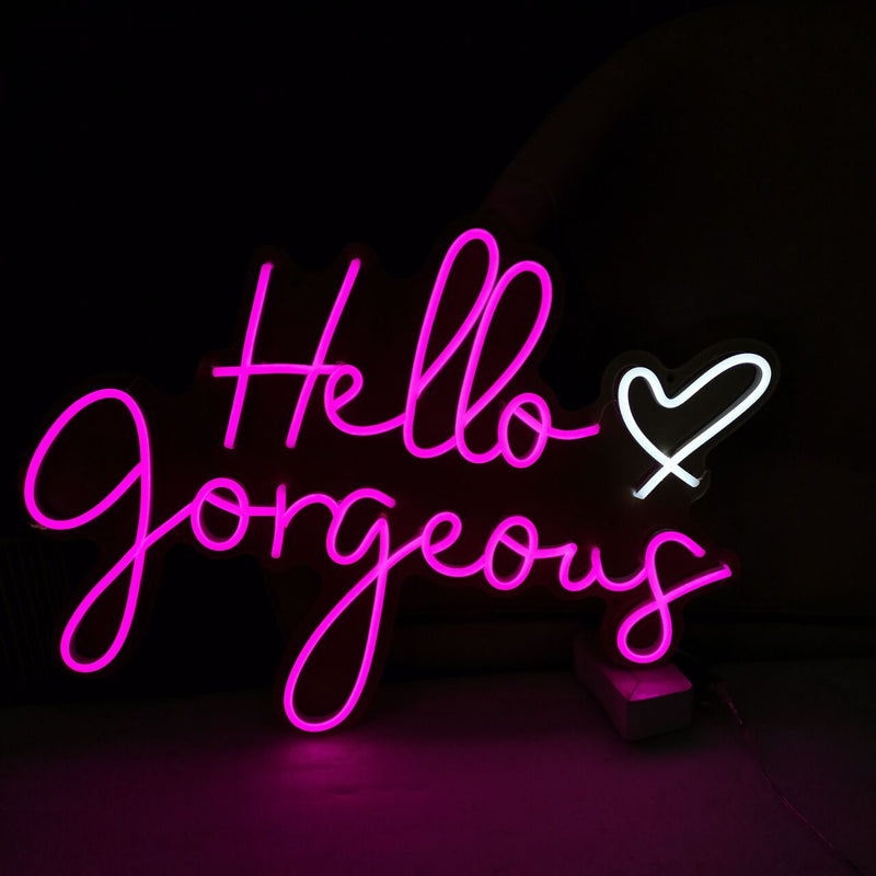Hello Gorgeous - neonskylt