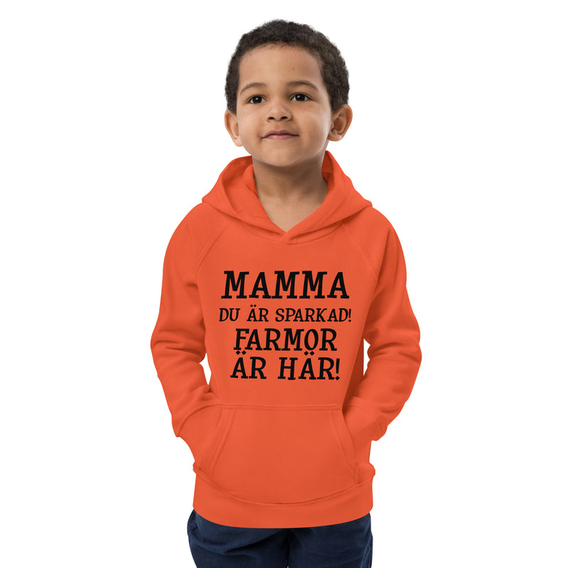 Hoodie för barn med texten "Mamma du är sparkad"