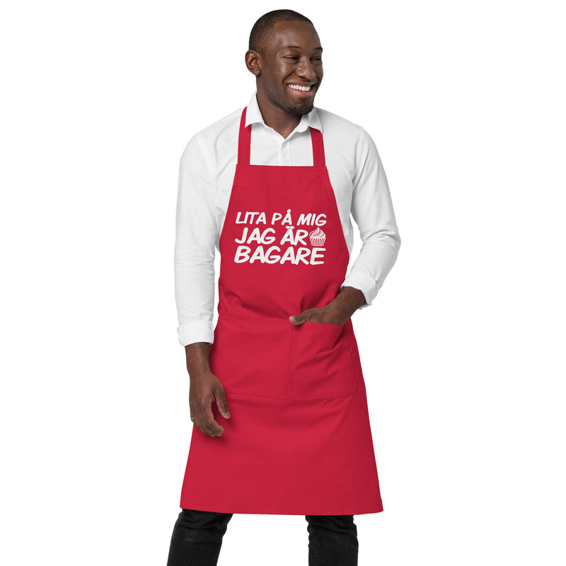 Förkläde med texten "Lita på mig, jag är bagare"