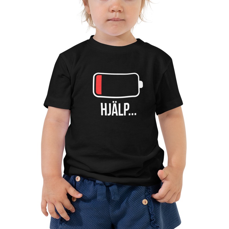 T-shirt för barn med texten "Hjälp"