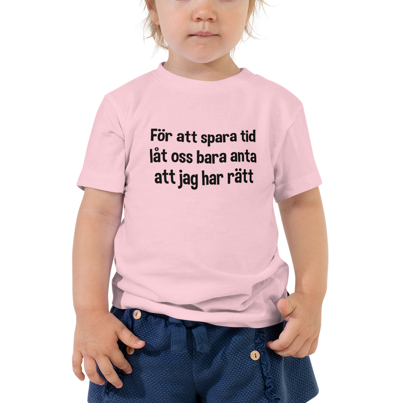 T-shirt för barn med texten "För att spara tid"
