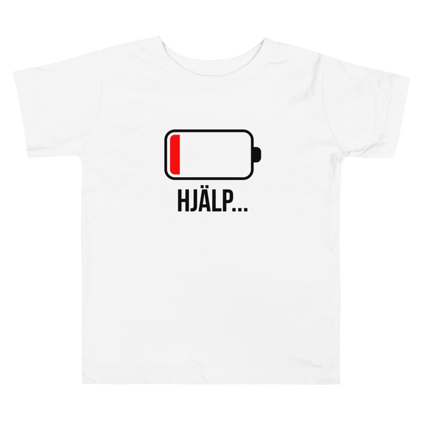 T-shirt för barn med texten "Hjälp"