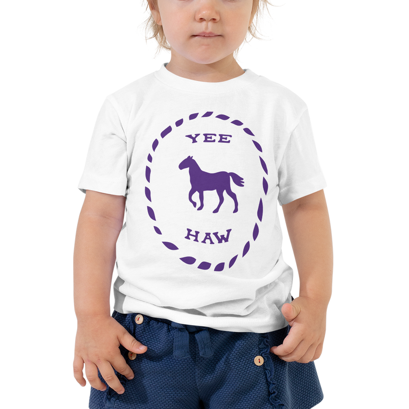 T-shirt för barn med texten "YEE HA"