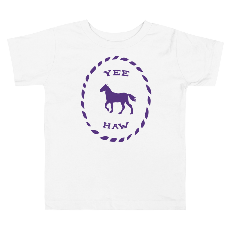 T-shirt för barn med texten "YEE HA"