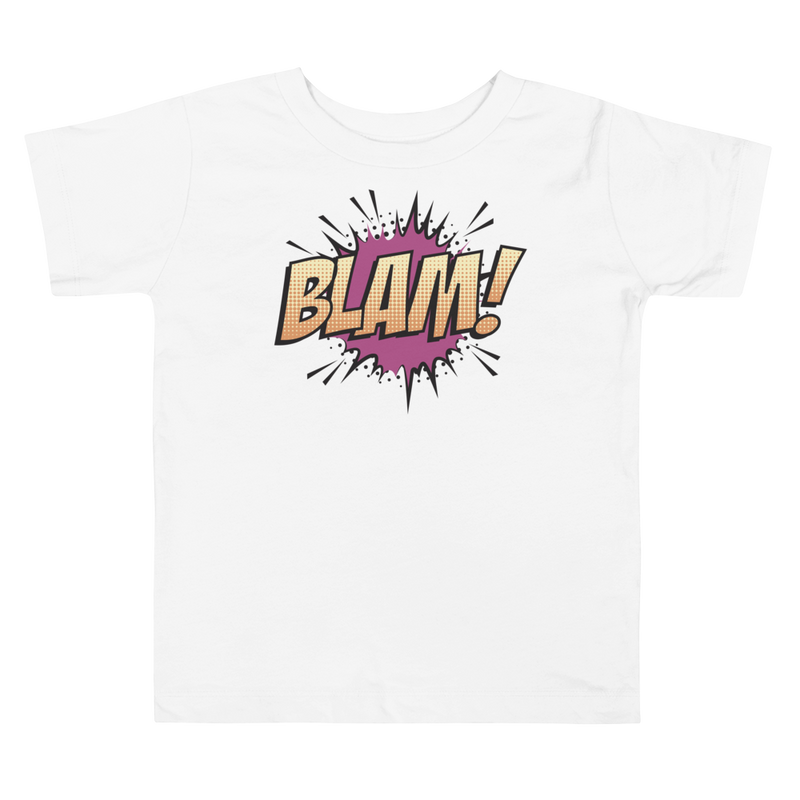 T-shirt för barn med texten "BLAM!"