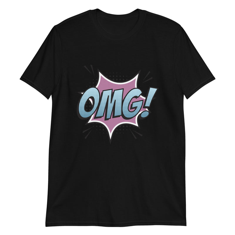 Kortärmad t-shirt i unisex-modell med texten - OMG