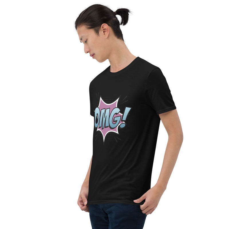 Kortärmad t-shirt i unisex-modell med texten - OMG