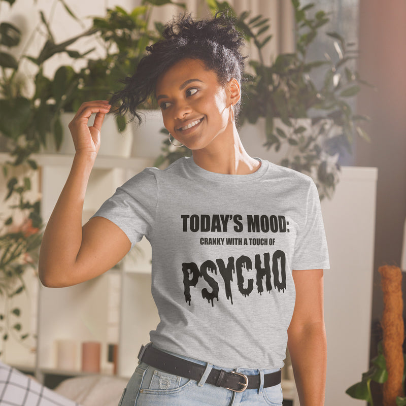 Kortärmad t-shirt i unisex-modell med texten - Todays mood
