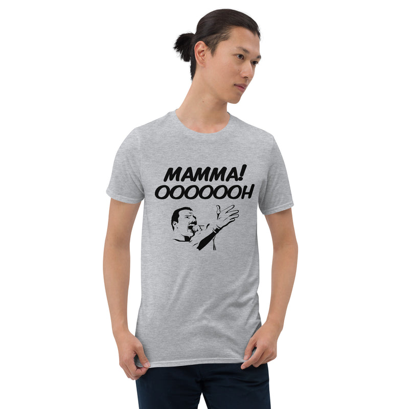 Kortärmad t-shirt i unisex-modell med texten - MAMMA OOOOOH!