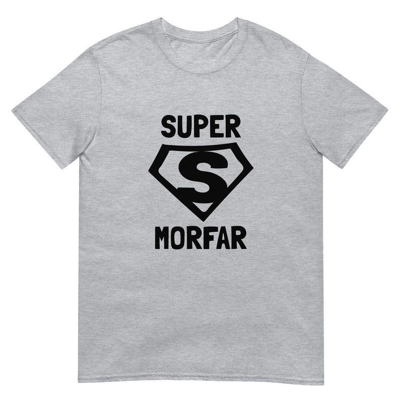 Kortärmad t-shirt i unisex-modell med texten Supermorfar