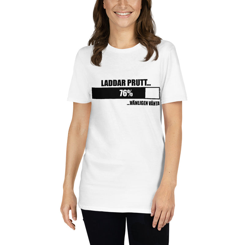 Kortärmad t-shirt i unisex-modell med texten - Laddar prutt
