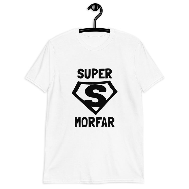 Kortärmad t-shirt i unisex-modell med texten Supermorfar