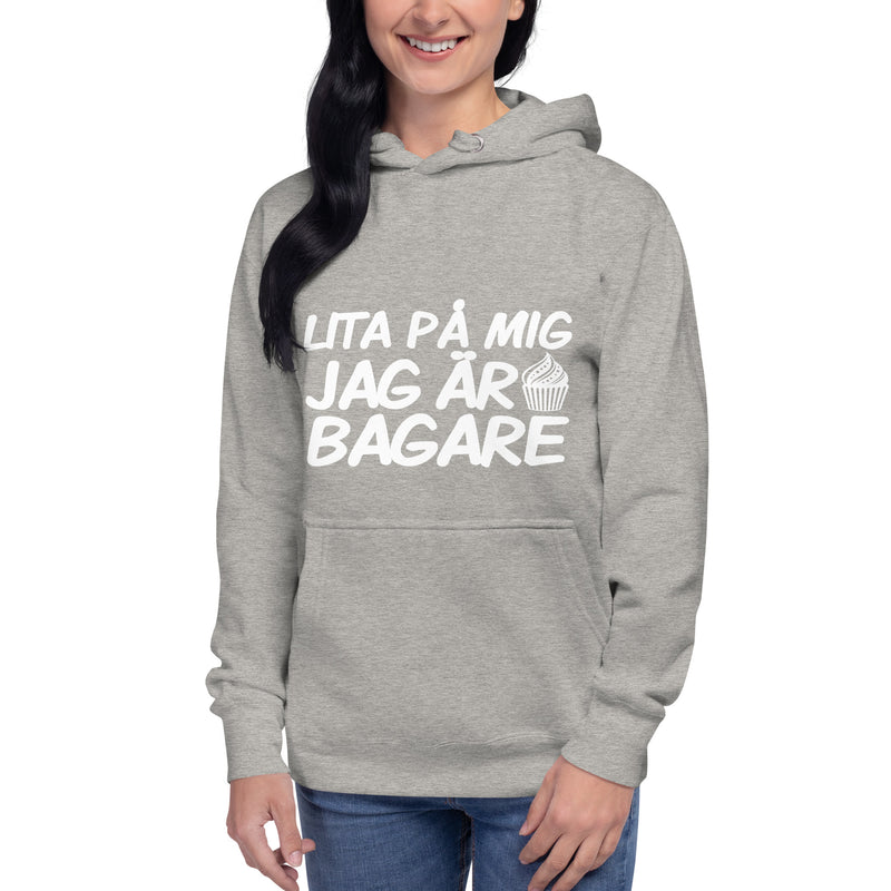 Hoodie med texten "Lita på mig, jag är bagare"