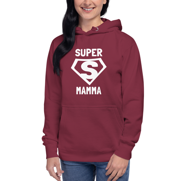 Hoodie med texten "SUPER MAMMA"