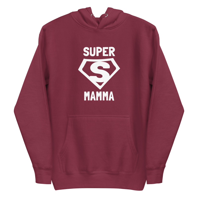 Hoodie med texten "SUPER MAMMA"