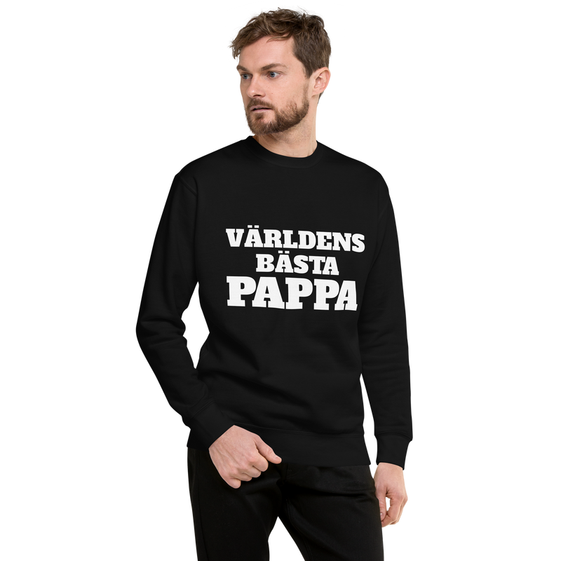 Sweatshirt med texten "Världens bästa pappa"