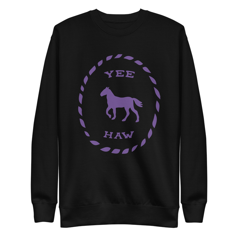 Sweatshirt med texten "YEE HAW"