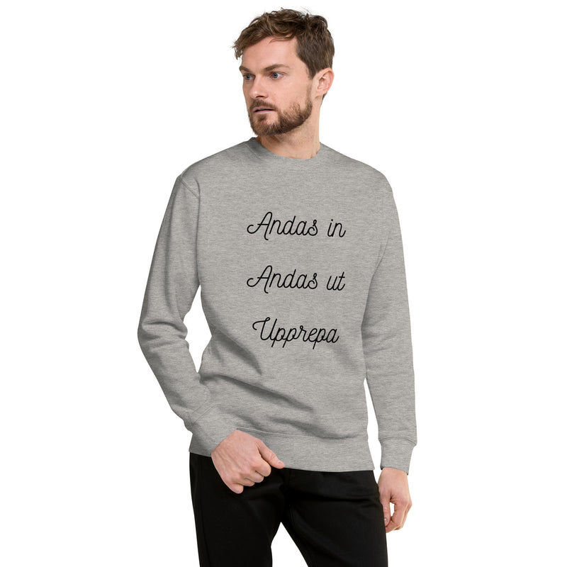 Sweatshirt med texten "Andas in"