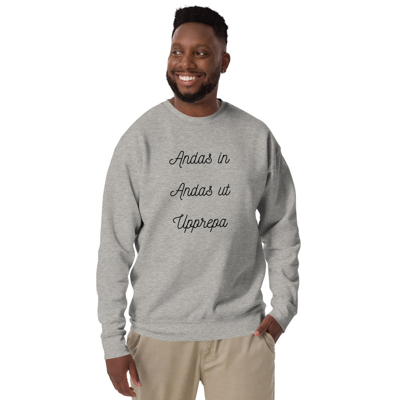 Sweatshirt med texten "Andas in"
