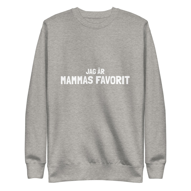 Sweatshirt med texten "Jag är mammas favorit"