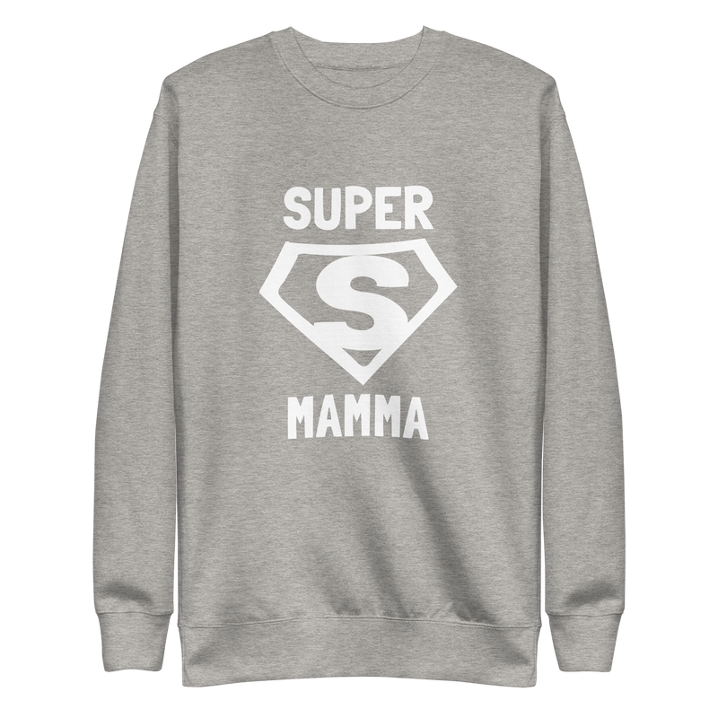 Sweatshirt med texten "SUPER MAMMA"
