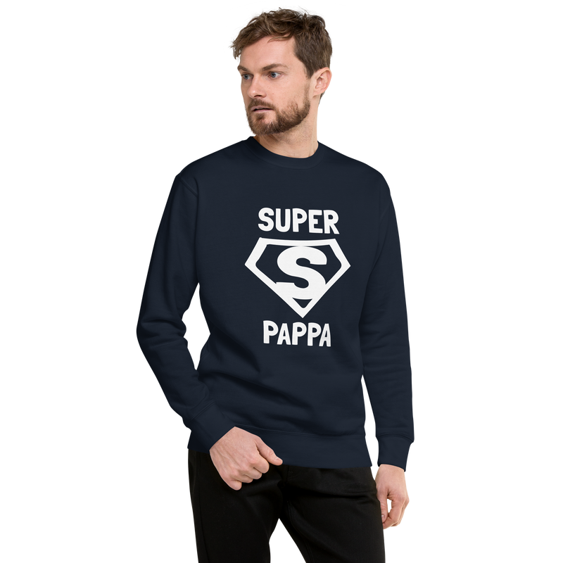 Sweatshirt med texten "SUPER PAPPA"