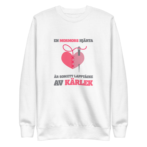 Sweatshirt med texten "En mormors hjärta"