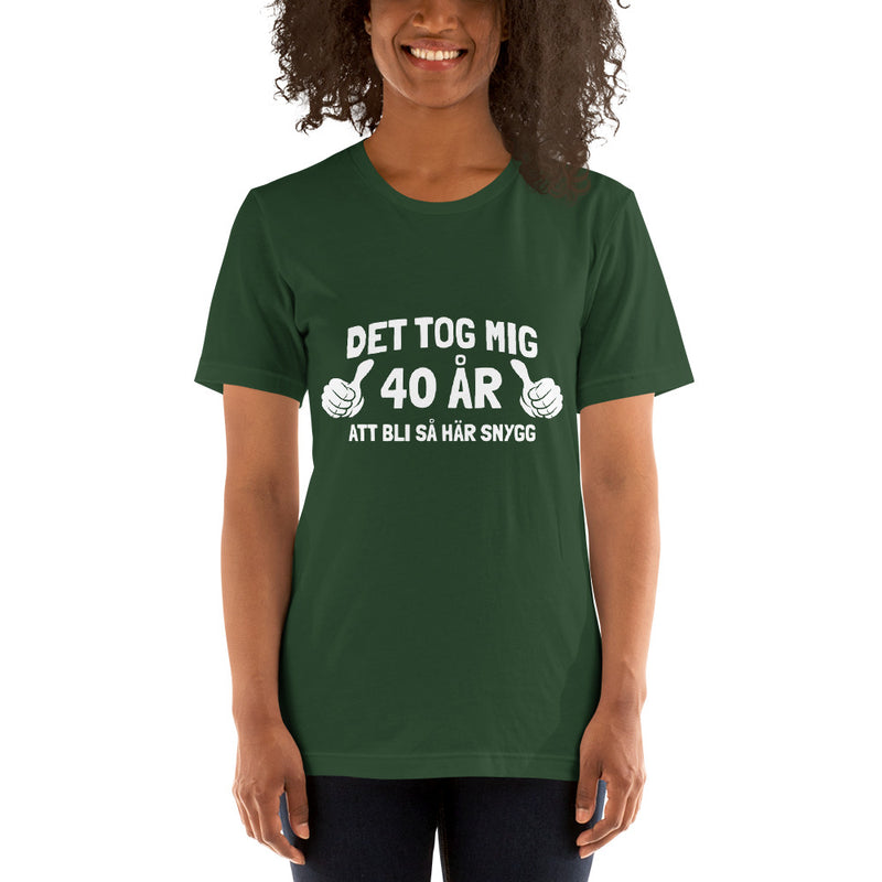 T-shirt med bild texten "Det tog mig 40 år"