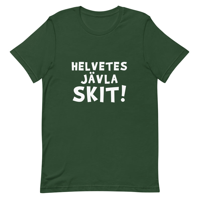 T-shirt med bild texten "Helvetes jävla skit"