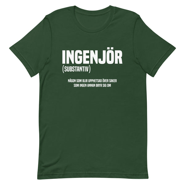 T-shirt med bild texten "INGENJÖR"