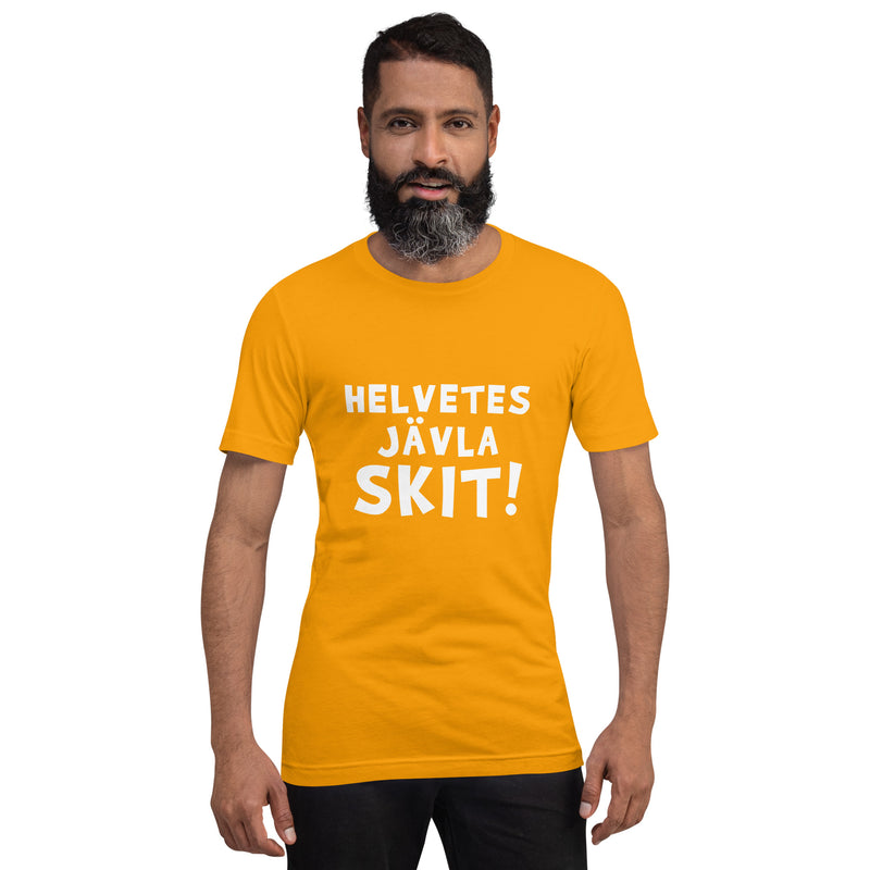 T-shirt med bild texten "Helvetes jävla skit"