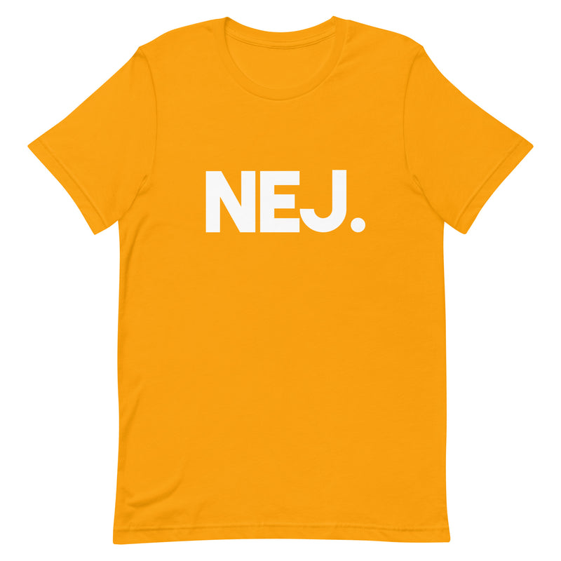 T-shirt med bild texten "NEJ."