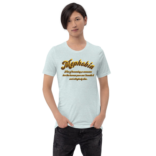 T-shirt med texten "Mephobia"