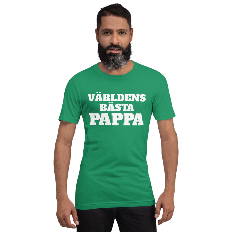 T-shirt med bild texten "Världens bästa pappa"