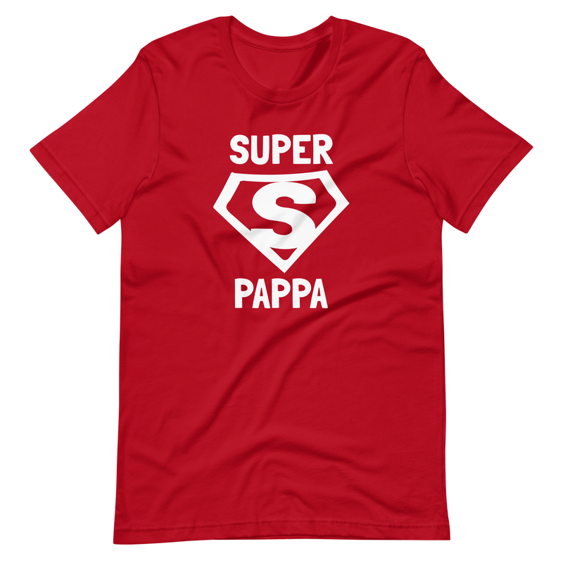 T-shirt med bild texten "SUPER PAPPA"